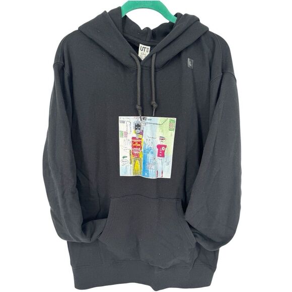Jean Michel Basquiat x Uniqlo Warner Bros Hoodie Batman & Robin NWT Mens L Lg - Picture 1 of 3